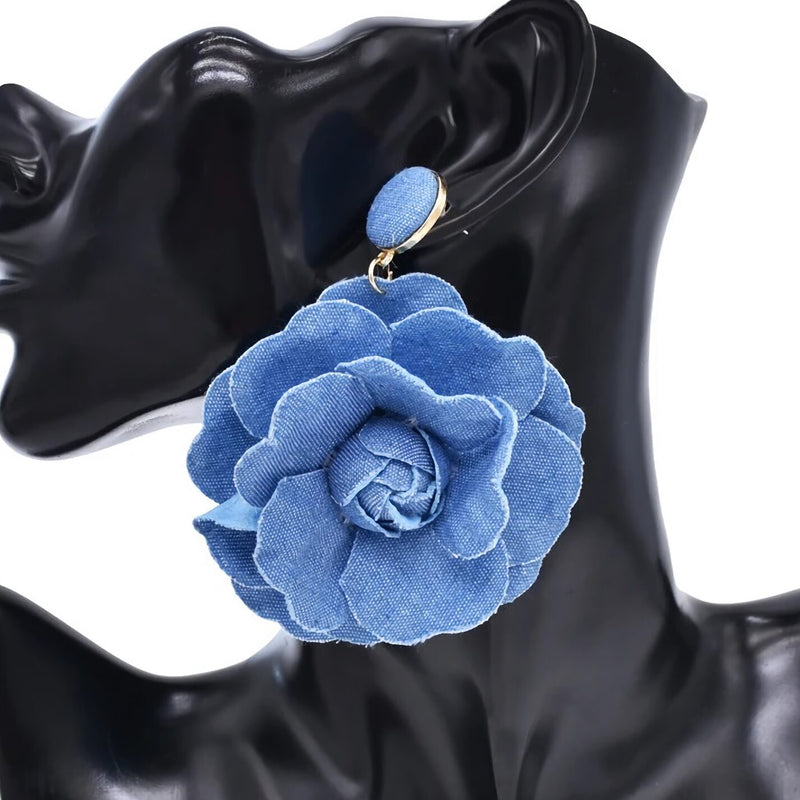 denim drop earrings - MRSLM