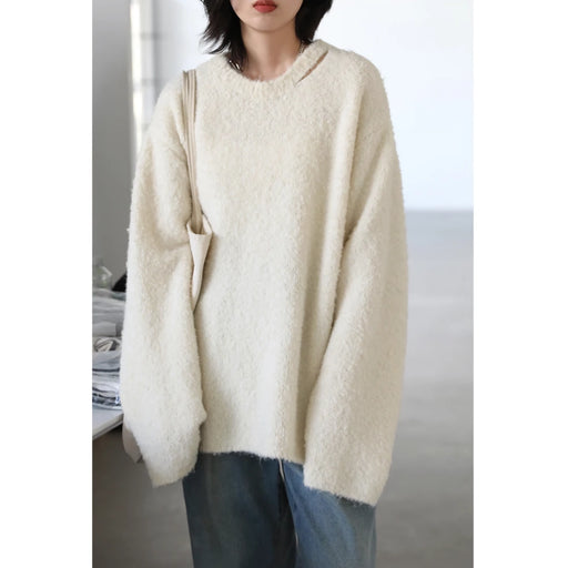 loose knit hollow out sweater, view 3 - MRSLM