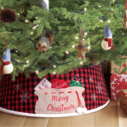 48-inch black and red plaid tree skirt - MRSLM