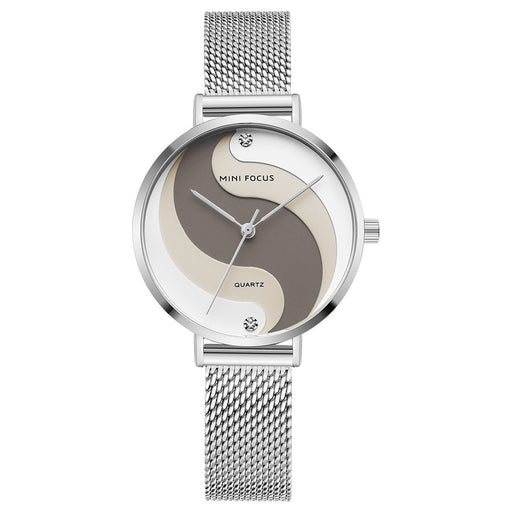 diamond-studded steel mesh watch, view 4 - MRSLM