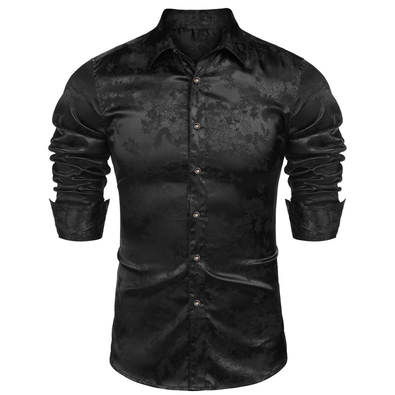 Herren-Seidensatin-Hemd