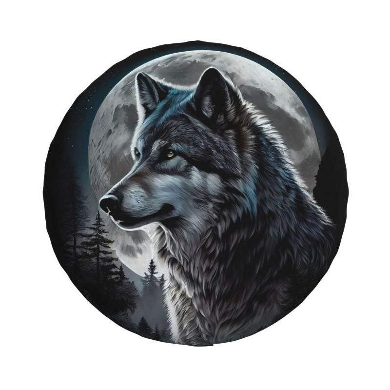 Wild Spirit Wolf Tire Cover – Custom Protector for 4x4, Trailer, RV Wheels