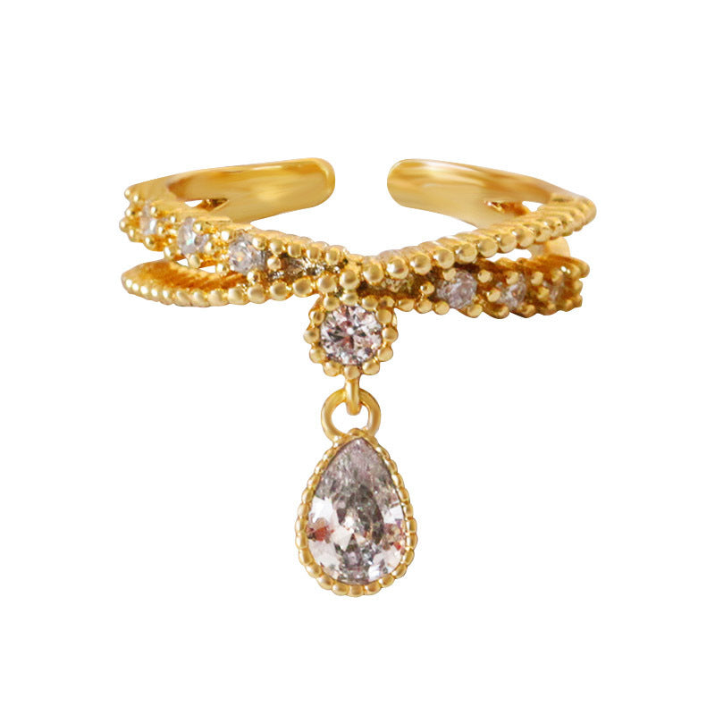 zircon drop crown ring - MRSLM