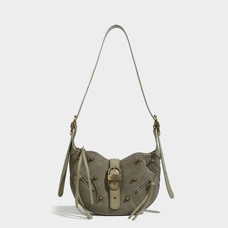 Mochila transversal de couro de luxo rosa punk