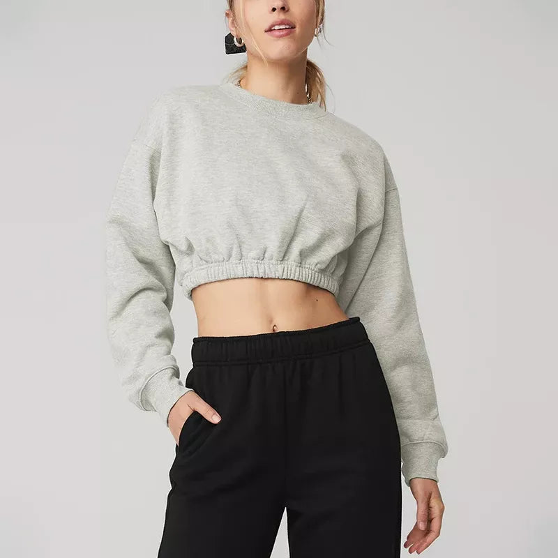 Schicker, kurzer Baumwoll-Hoodie für Damen
