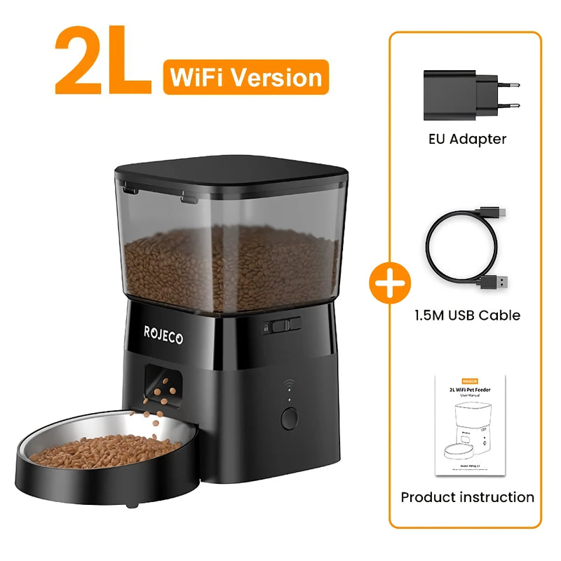automatic smart dog feeder with wifi, view 3 - MRSLM