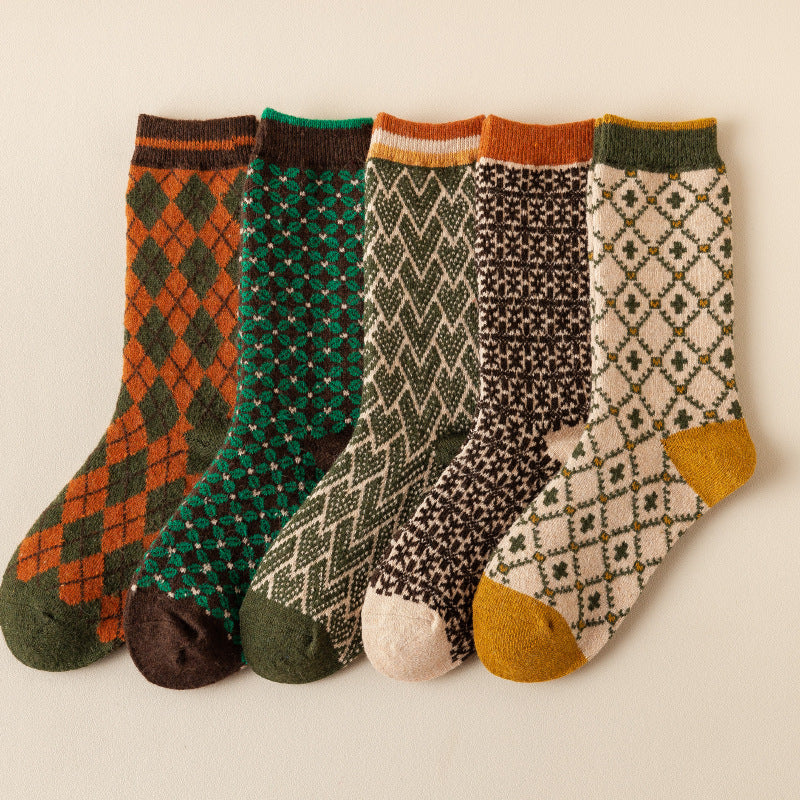 women's winter long wool blend socks, view 10 - MRSLM