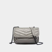 small square leather crossbody bag, view 3 - MRSLM