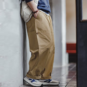 multi-pocket casual wide leg pants, view 7 - MRSLM