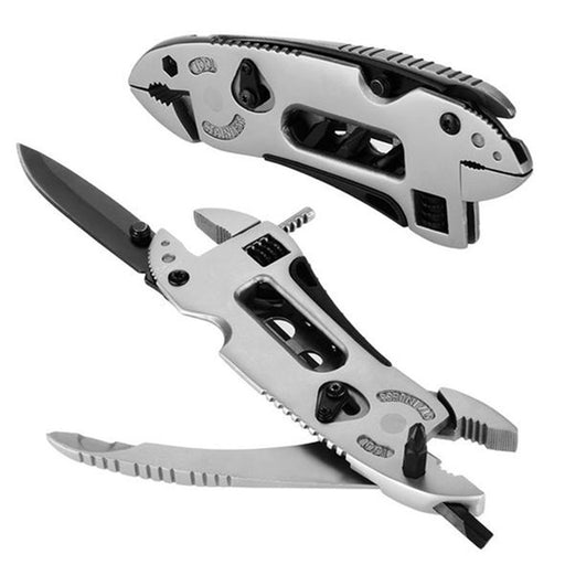 Adjustable wrench multi-tool with pliers and screwdriver - MRSLM