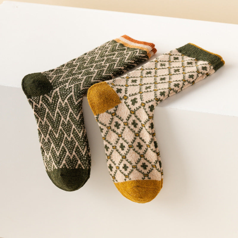 women's winter long wool blend socks, view 12 - MRSLM