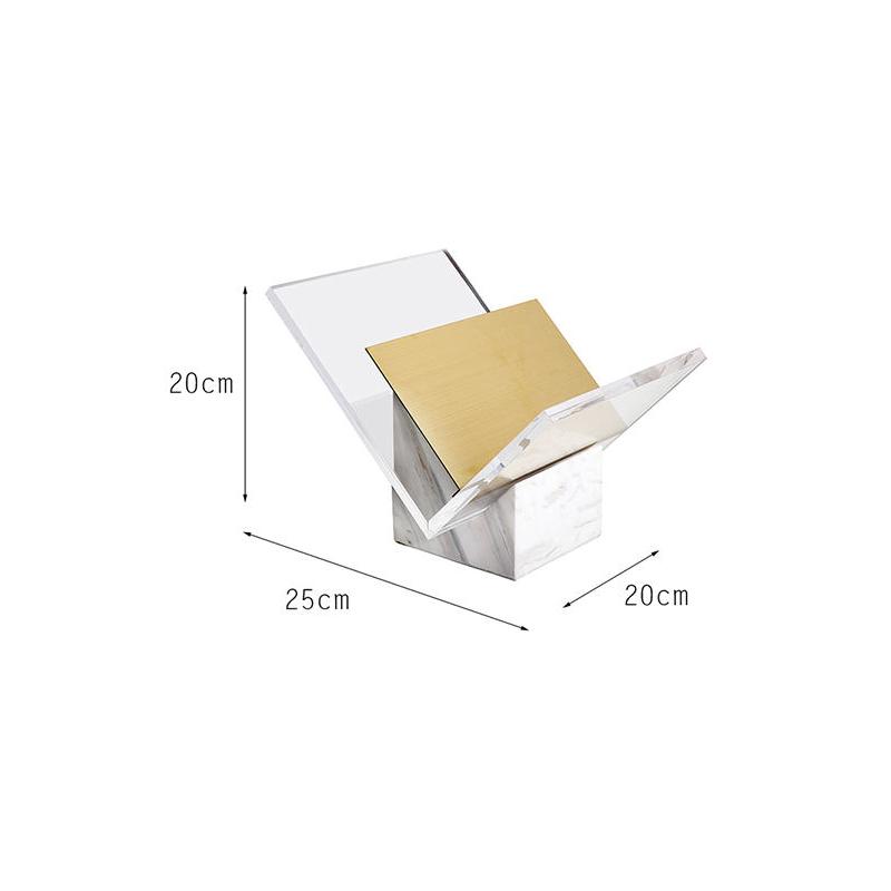 marble and acrylic book stand, view 7 - MRSLM