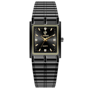 gold steel bracelet watch with square dial, view 2 - MRSLM