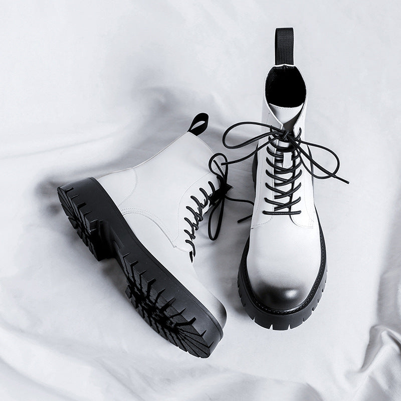 men's white dress ankle boots, view 5 - MRSLM
