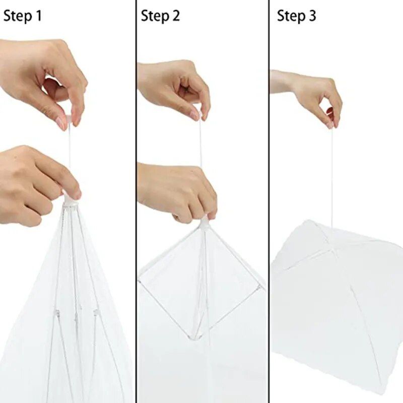 lace trimmed foldable mesh food cover, view 11 - MRSLM