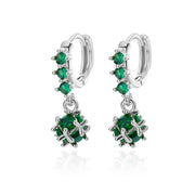 spherical black zircon dangle earrings, view 6 - MRSLM