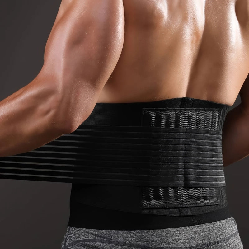 men's waist and back support fitness belt, view 5 - MRSLM