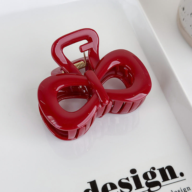red geometry hair claw, view 6 - MRSLM