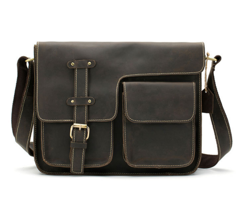Men's PU Leather Multifunction Crossbody Bag - Anti-Theft, Large Capacity, Retro Style
