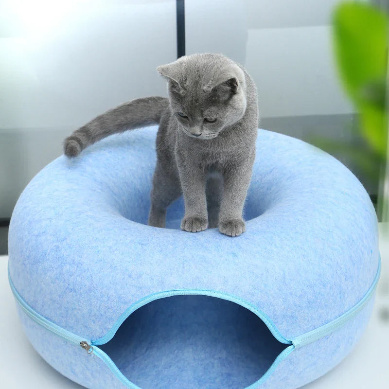 plush cat and dog bed house, view 8 - MRSLM