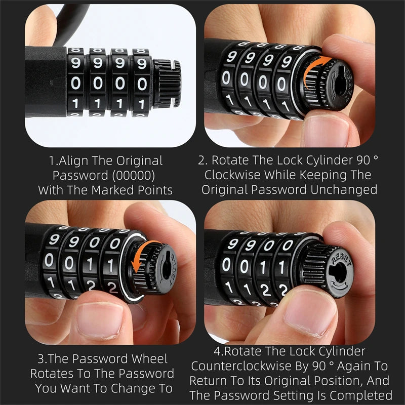 4-digit anti-theft bicycle lock, view 8 - MRSLM
