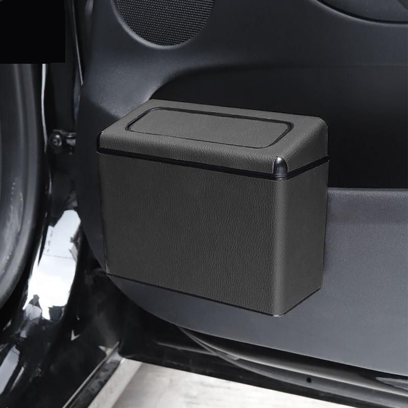 Waterproof Portable Car Trash Can with Rolling Lid