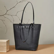 genuine leather bucket shoulder bag, view 7 - MRSLM