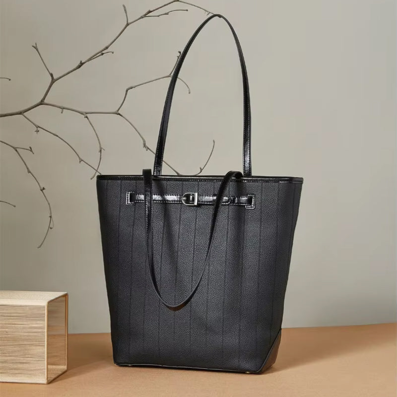 genuine leather bucket shoulder bag, view 7 - MRSLM