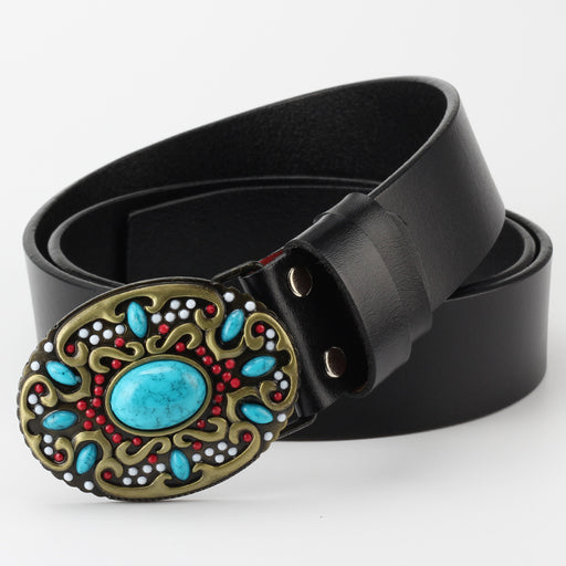 beaded leather belt, view 5 - MRSLM
