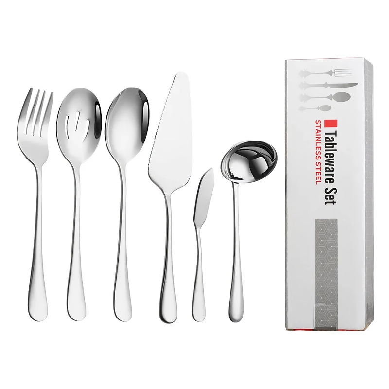 stainless steel serving set, view 3 - MRSLM