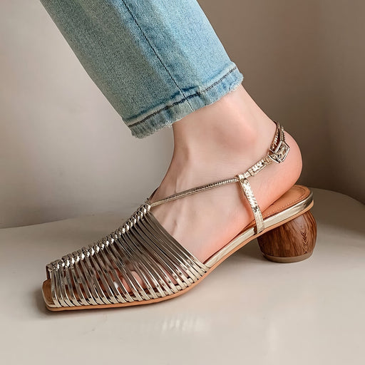 high heel leather-lined sandals - MRSLM