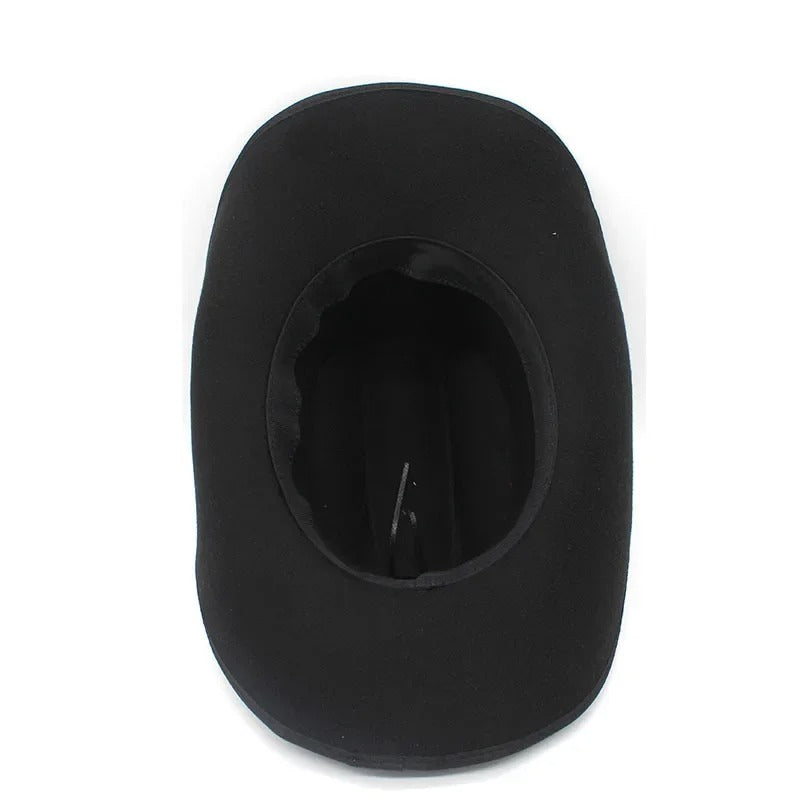 roll brim fedora cowboy hat, view 8 - MRSLM