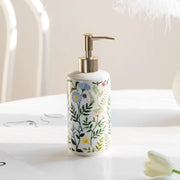 ceramic flower soap dispenser, view 2 - MRSLM