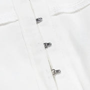 white A-line mini dress, view 5 - MRSLM