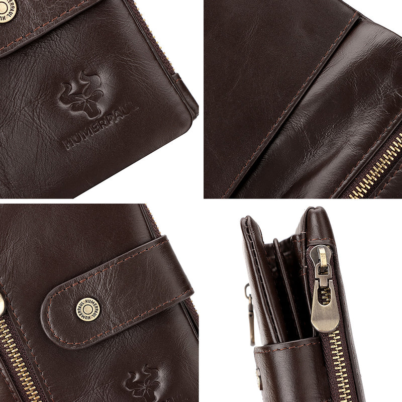 genuine leather slim wallet, view 8 - MRSLM