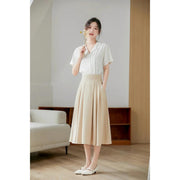 high-waisted pleated skirt with pockets, view 11 - MRSLM
