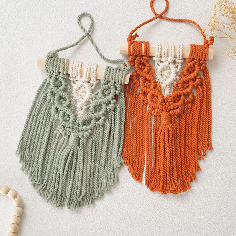 handmade macrame wall hanging, view 5 - MRSLM