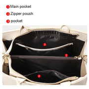 crocodile pattern cowhide handbag, view 6 - MRSLM