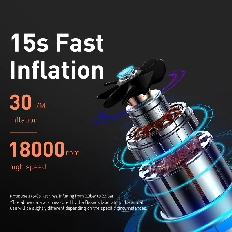 portable mini car air compressor, view 5 - MRSLM