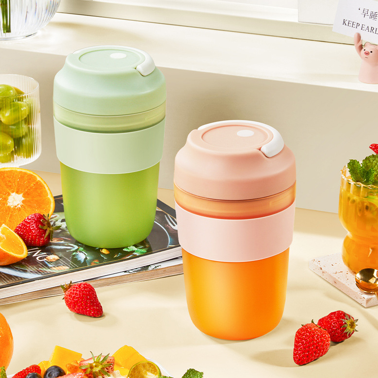 Portable Blender Juicer Cup Rechargeable With 4 Blades For Shakes And Smoothies Maker 400ml Fresh Fruit Mixer Juicer Cup