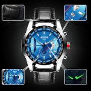 luminous calendar skeleton watch, view 8 - MRSLM