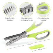 5-blade herb scissors, view 4 - MRSLM