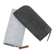 wool felt zipper glasses case, view 10 - MRSLM