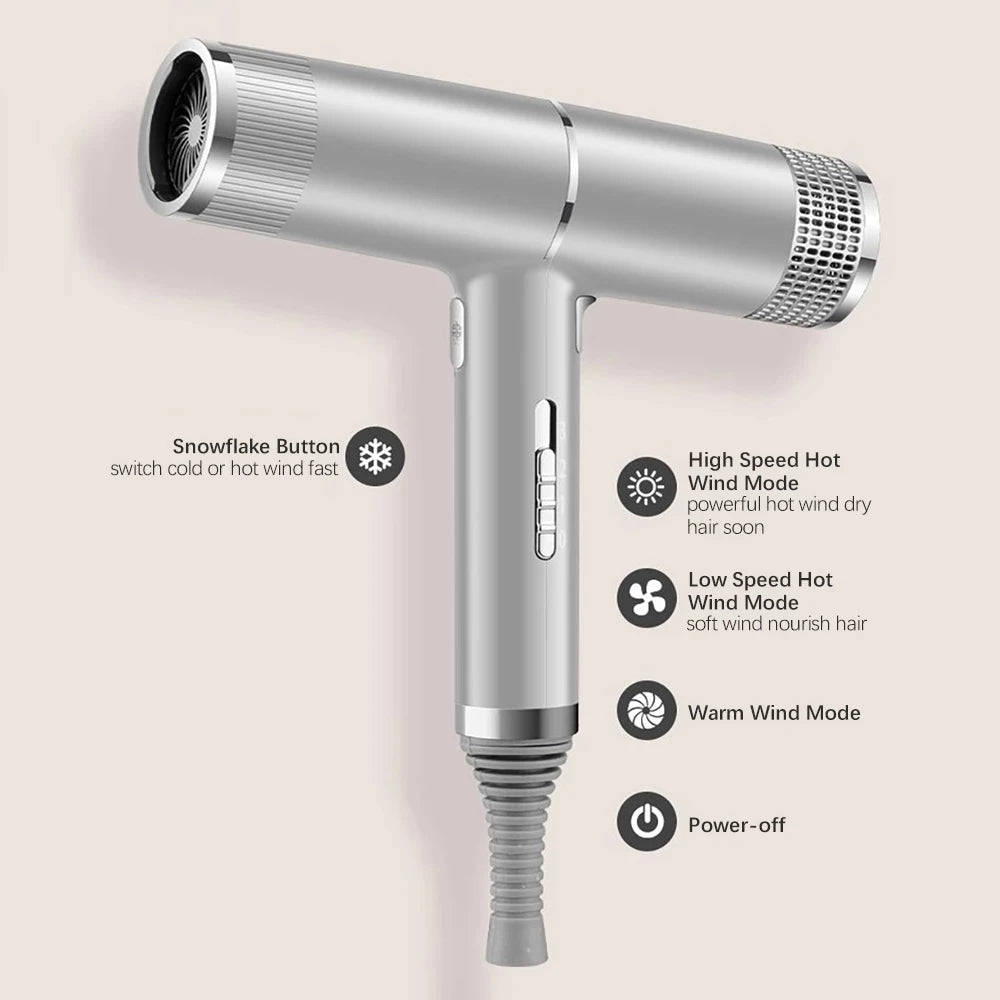 Professional Infrared Ionic Hair Dryer with Ceramic Heating & Dual Speed Control