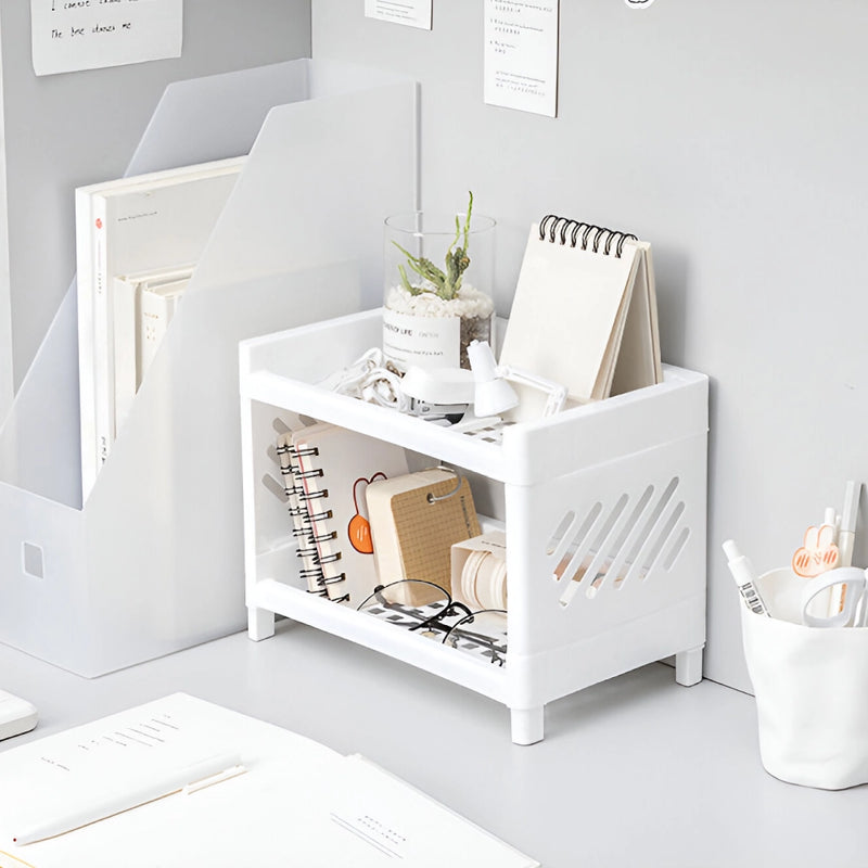 PP desktop double layer storage rack - MRSLM