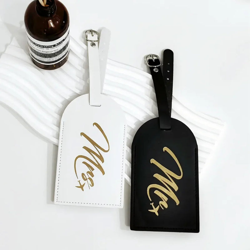 mr and mrs couples luggage tags, view 3 - MRSLM