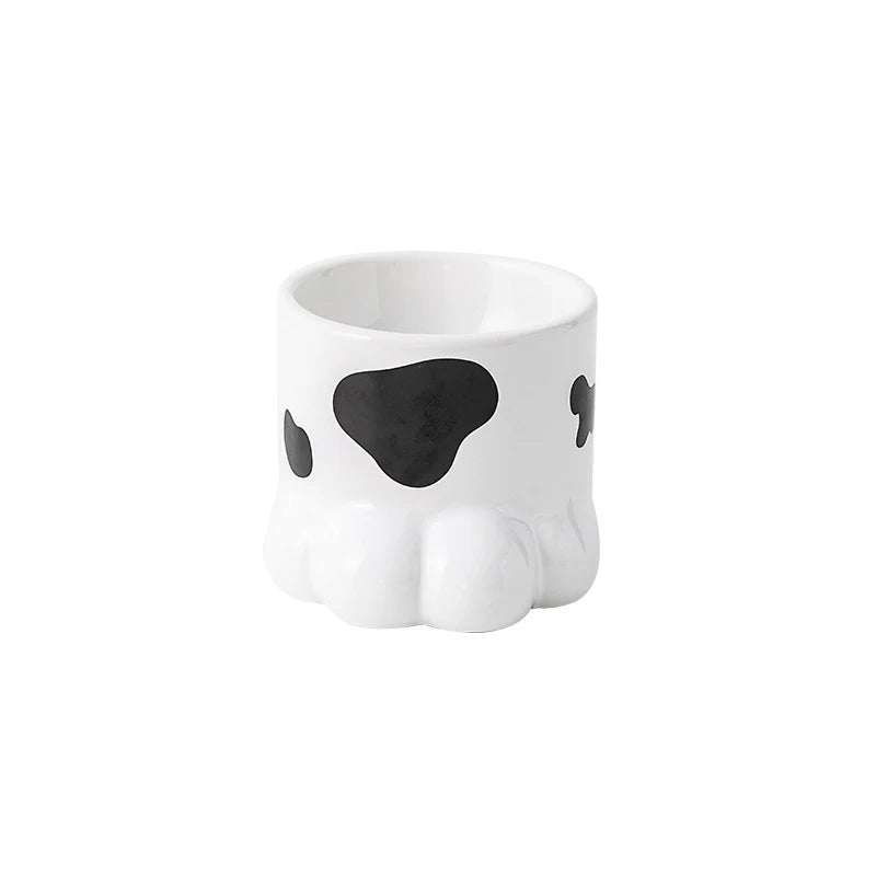 elevated ceramic pet bowl, view 3 - MRSLM