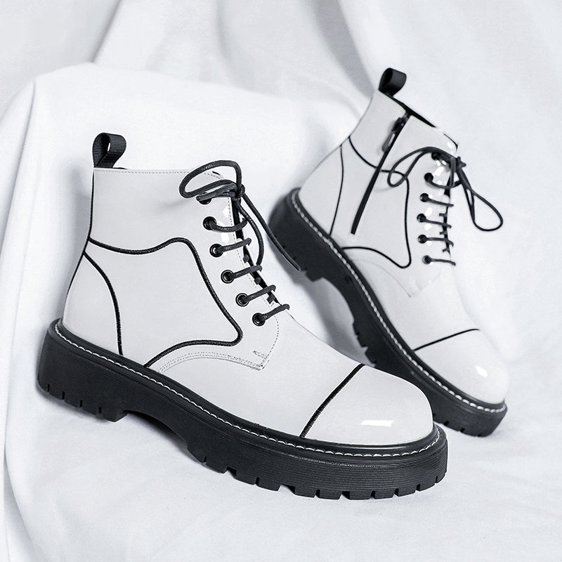 vintage ankle boots with zipper, view 2 - MRSLM