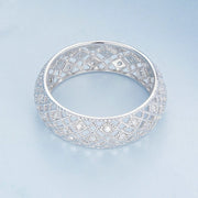 s925 silver mesh wide ring, view 3 - MRSLM