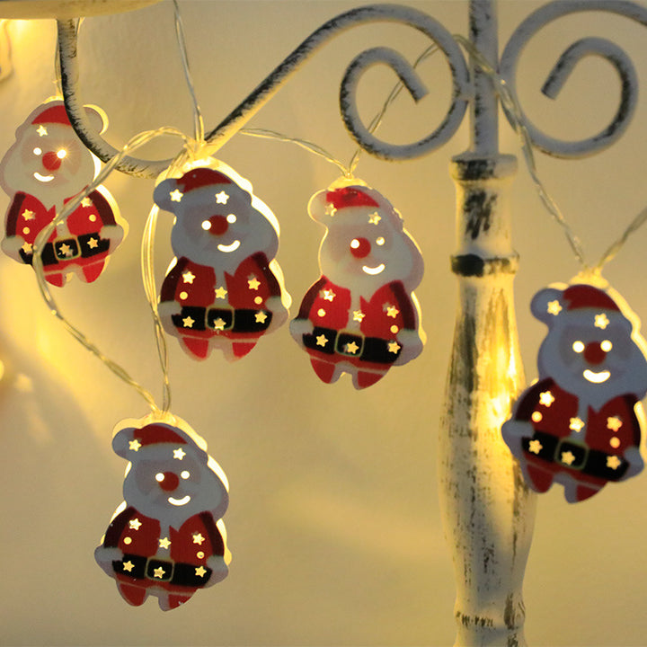 2023 Christmas LED Light String Santa Claus Elk Snowman Xmas Ornament String Light Christmas Decorations 2023 New Year Navidad Gift